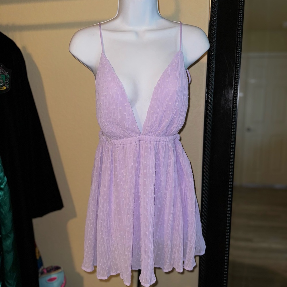 Lilac Lucy in the Sky low back romper